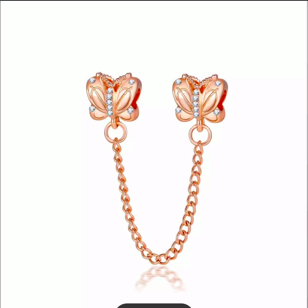 New 925-Charm Safety Chain Fit Necklace Bracelet